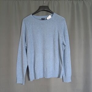 J.Crew Mens Re-Imagined Lambswool Blend Crewneck Sweater Blue XL SR5656
